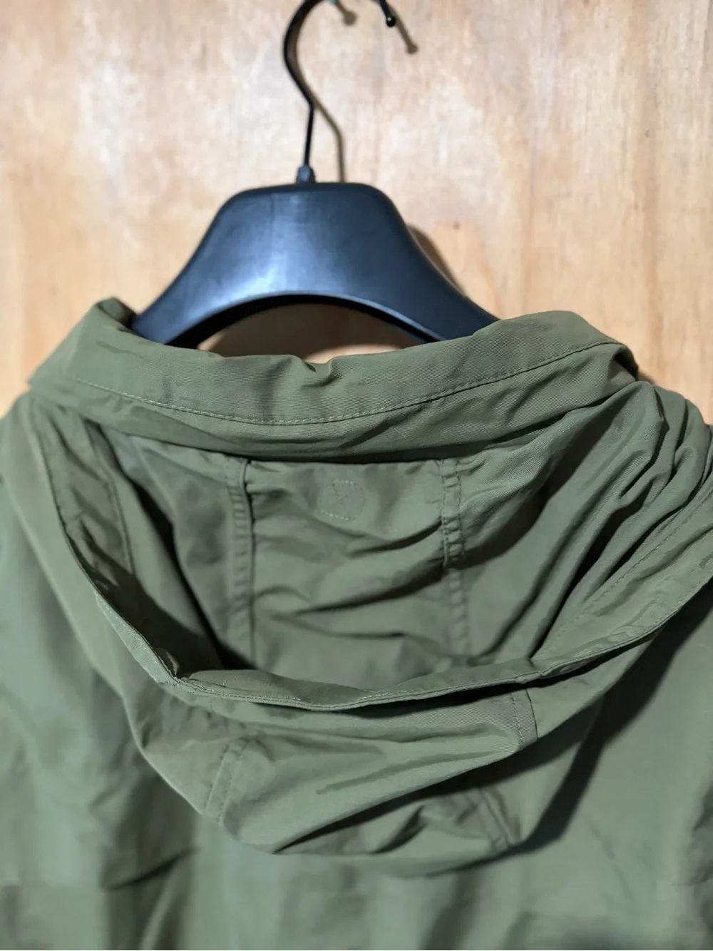 Lands' End NASA Men's Olive Hooded Windbreaker Jacket